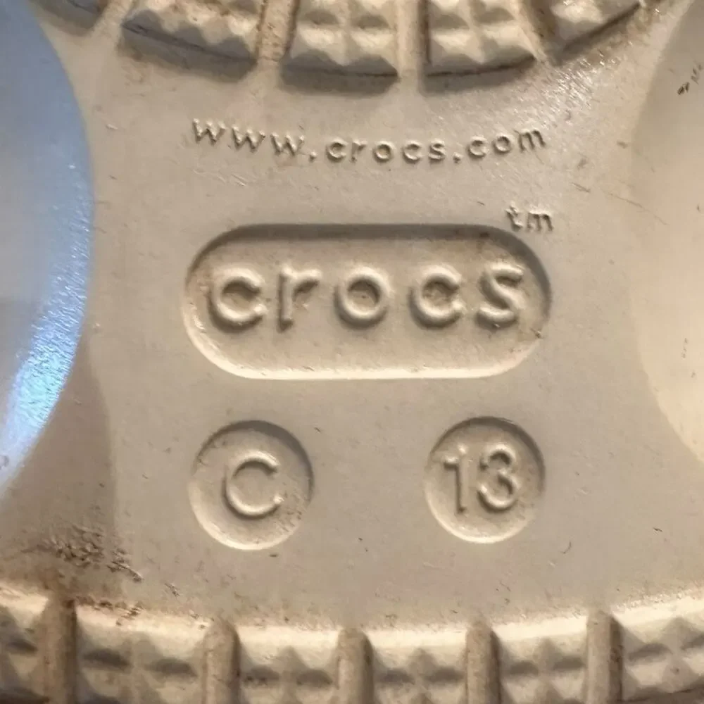 Crocs Children’s Size 13 Golden Glitter Fleece Lined Clogs